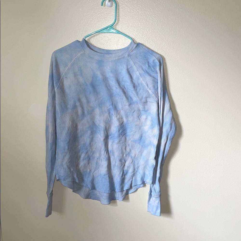 SO Light Gray Ribbed V-Neck Top